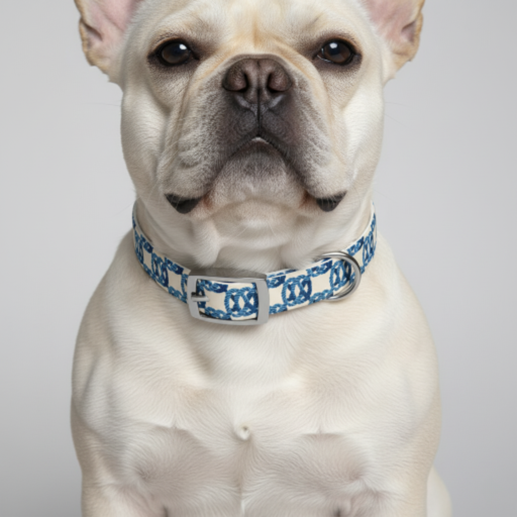 Nautical Rope Pattern Dog Collar